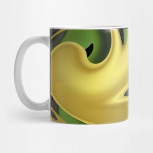 gold & green emerald, abstract Mug